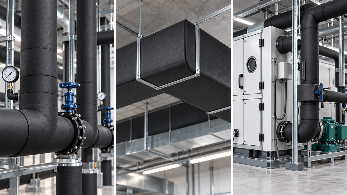 عایق‌کاری لوله، کانال و تجهیزات HVAC